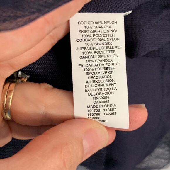 THE CHILDREN’S PLACE | Girls Navy Floral Lace Tulle Tank Dress - Picture 8 of 10